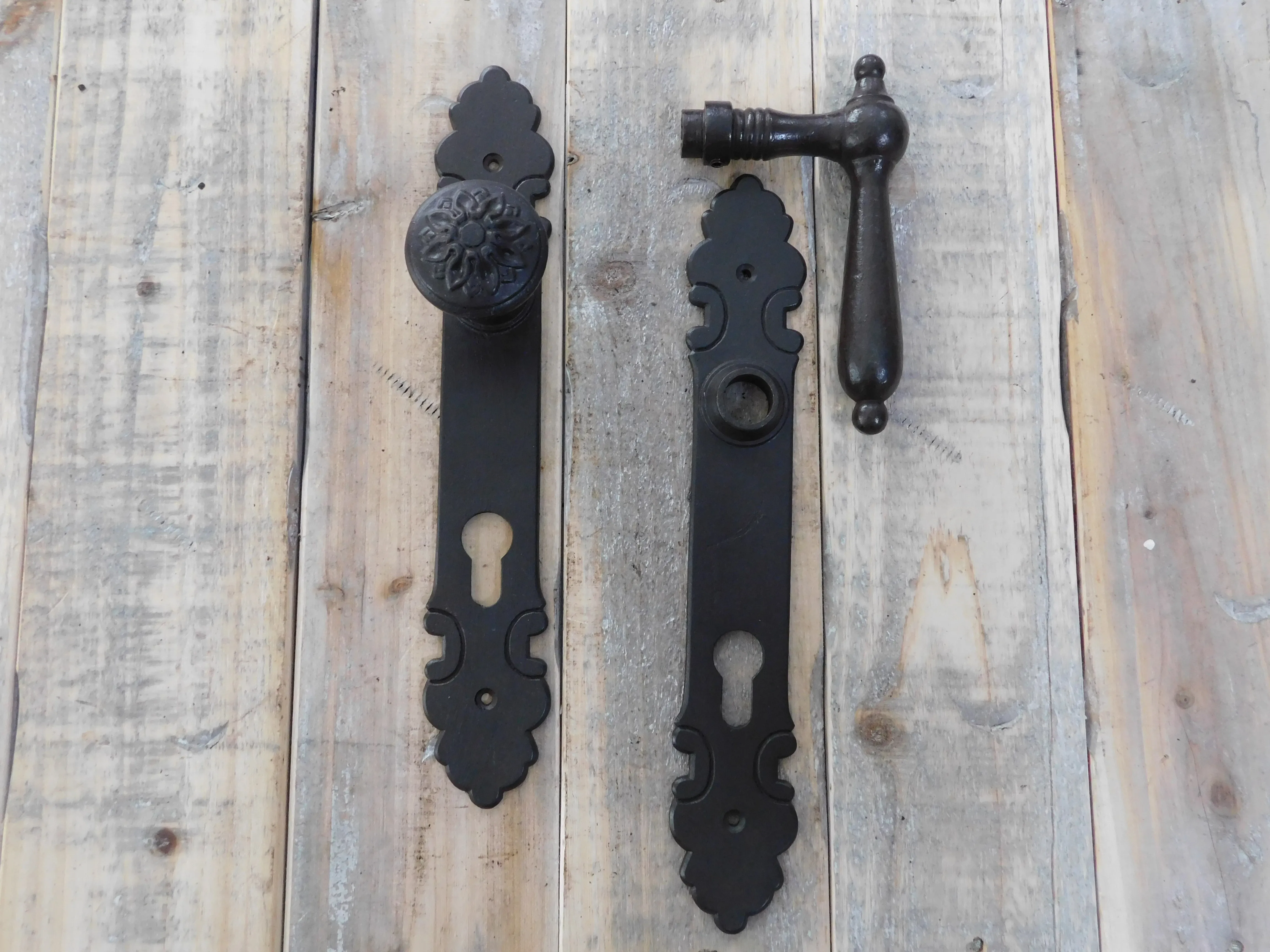 3 Große Französische Antike Eisen Schlüssel Alte Französische Tür