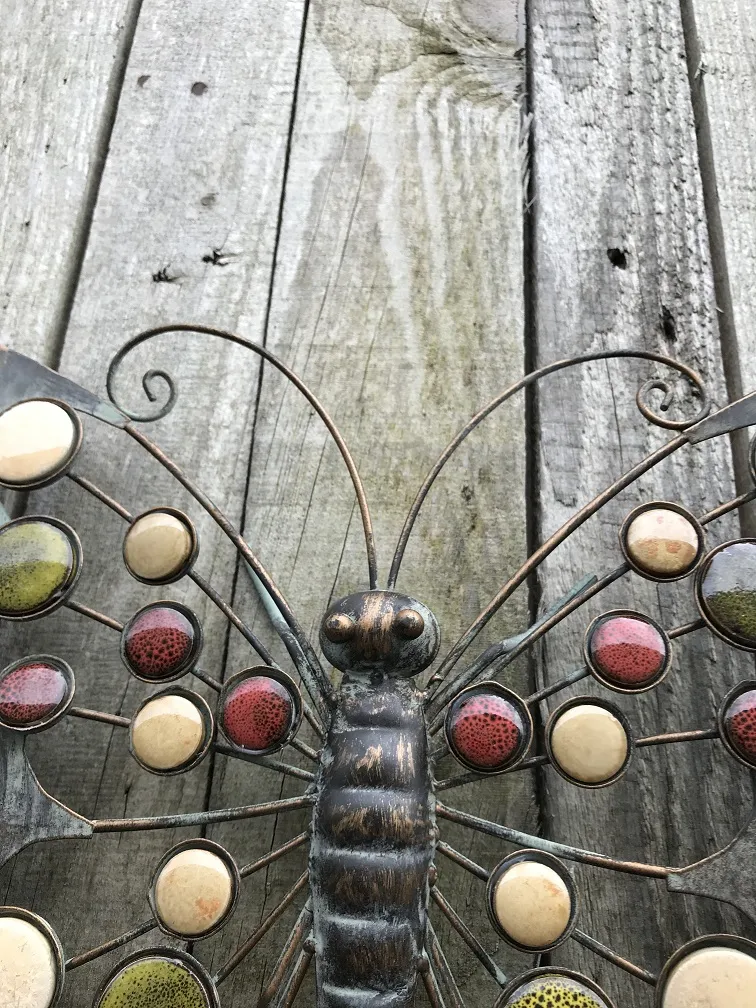 Schöner dekorativer Schmetterling, Wanddekoration, aus Metall -   - dé webshop voor decoratie in én om het huis!