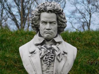 Beethoven buste - stenen beeld - 53 cm - klassieke decoratie