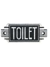 Bordje cast iron  sign 'Toilet' voor de deur