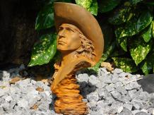 Besondere Statue eines Cowboys, Gusseisen, sehr detailliert!