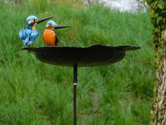 Voederschaal met 2 vogels - handgemaakt uit Afrika