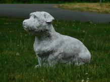 Statue Hund M - massiver Stein