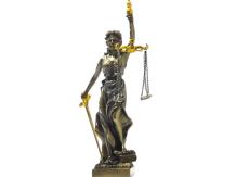 Beeld Justitia - Brons-look - Polystone - Binnenbeeld