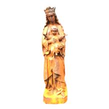 Moeder Maria / Mother Mary met jezus, groot gietijzeren beeld