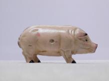 Sparschwein - Gusseisen - 15 cm - in realistischer Farbe