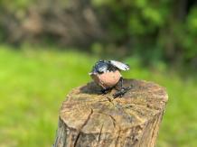 Handgemaakte vogel, zwartkop, uniek beeld, decoratie