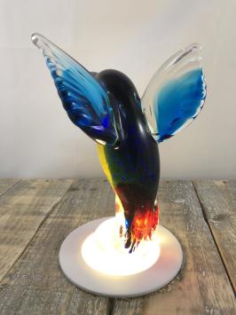 IJsvogel geheel glas, tafel decoratie, huisdeco