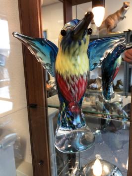 IJsvogel geheel glas, tafel decoratie, huisdeco