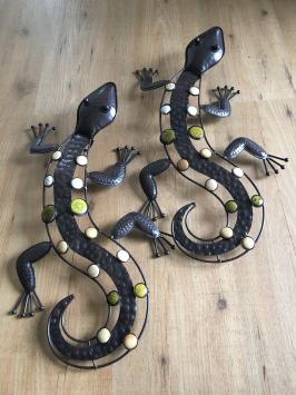 Wanddecoratie, tuin deco, salamander / hagedis, sfeer