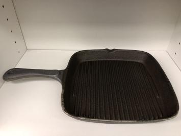 Zware gietijzeren grill pan, ouderwetse  topkwaliteit