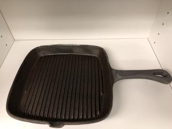 Zware gietijzeren grill pan, ouderwetse  topkwaliteit