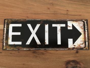 Mooi metalen sign- wand-bord met : EXIT