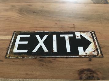 Mooi metalen sign- wand-bord met : EXIT