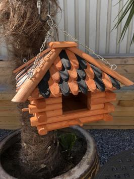 Lux houten vogelhuis, voederhuis om op te hangen