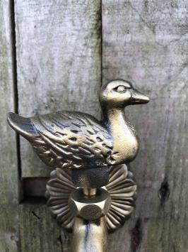 Wasserhahn mit Ente für Gartenbrunnen, Messing