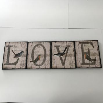 LOVE, Set van 4 schilderijtjes