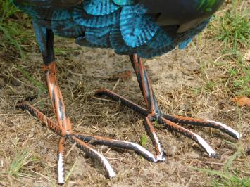 Gartenstatue Pfau, Tierstatue aus Metall - Gartendekoration