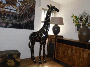 Beeld Giraffe, levensgroot, groot dierenbeeld, kunststof