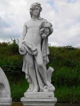 Schöne Gartenstatue des Bacchus, voll Stein