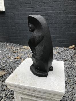 Abstrakte Statue einer Katze / Katze, abstrakte Tierstatue, Gusseisen