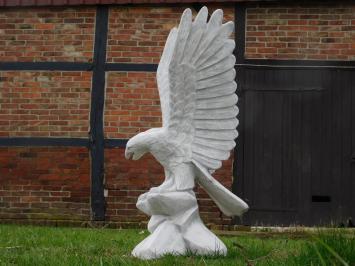 Gartenstatue Adler großer Stein, mit Flügeln nach oben