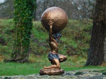 Statue Atlas, Griechische Mythologie, Polystone, Bronzeoptik