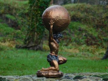 Statue Atlas, Griechische Mythologie, Polystone, Bronzeoptik