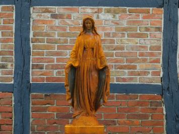 Beeld Maria op sokkel, 180 cm, gietijzer, groot kerkbeeld