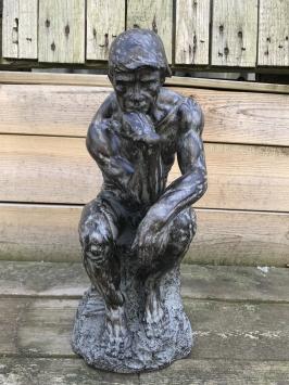 Beeld van de denker 'THE THINKER', polystone beeld