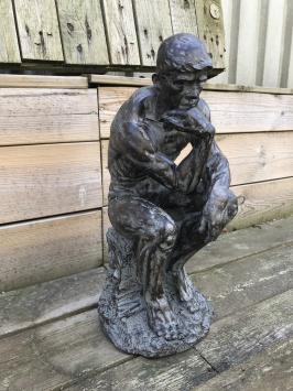 Beeld van de denker 'THE THINKER', polystone beeld