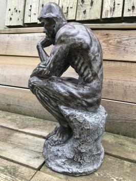 Beeld van de denker 'THE THINKER', polystone beeld