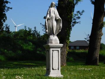 Marienstatue auf Sockel - 125 cm - Stein