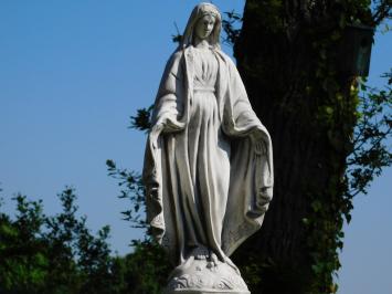 Marienstatue auf Sockel - 125 cm - Stein