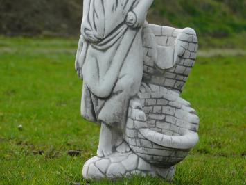 Statue Kind mit Wasserlauf - 60 cm - Stein