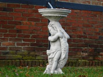 Gartenstatue und Wasserspeier, Frau mit Fisch, Stein, Statue für die Außenumgebung