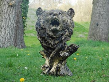 Berenkop polystone, prachtig ontwerp, zwart-goud