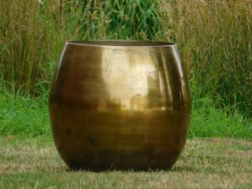 Großer Blumentopf / Gartenvase, Goldfarbe, Aluminiumvase