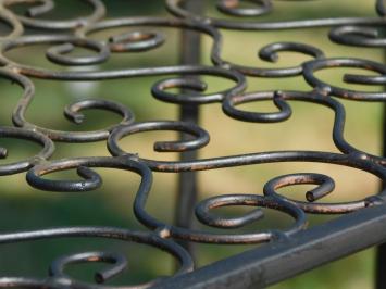 Etagere für den Garten, Blumentreppe, schmiedeeisern und klappbar, antik