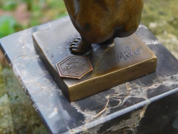 Bronzestatue, Olympischer Mann, mit Marmorsockel