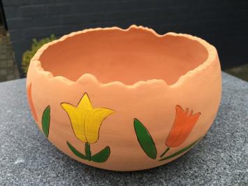 Terracotta bloembak, mooi ontwerp