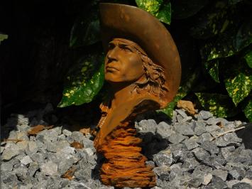 Besondere Statue eines Cowboys, Gusseisen, sehr detailliert!