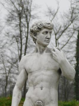 Statue David XL auf Sockel - 170 cm - Stein