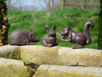 Eichhörnchen Statue Gusseisen braun