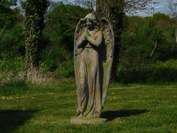 Große Gartenengelstatue, großer Engel, Polystone Statue