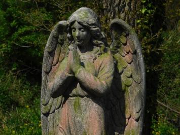 Große Gartenengelstatue, großer Engel, Polystone Statue