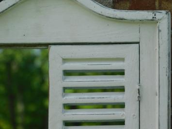 Grote houten spiegel, mooie decoratie voor binnen en buiten, old white