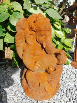 Statue Ganesha 1 Oxid, ein Hindu-Gott, voller Oxidstein Statue