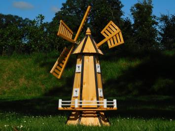 Windmühle - 130 cm - Imprägniertes Holz