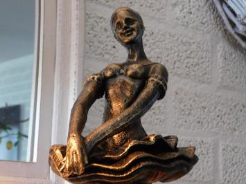 Statue einer Ballerina, Gusseisen, Bronze Look, Heimdekoration